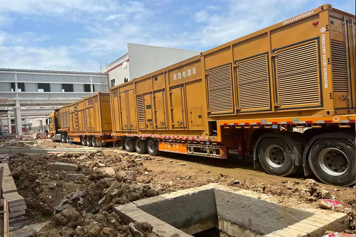 乐东发电机租赁施工现场